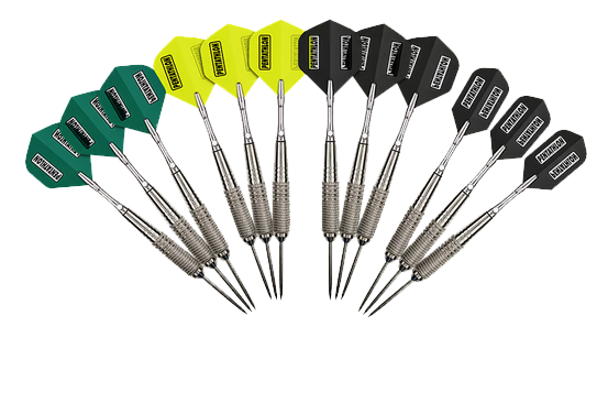Basic Steeldarts-Set 21 Gramm verschiedene Ausführungen (3 Stück)