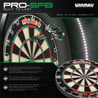 Winmau Dartboard PRO-SFB inklusive 2 Satz Winmau Steeldarts