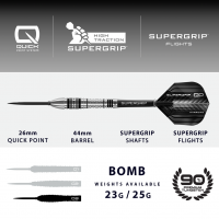 Harrows Supergrip Bomb 90% Quick Point Steeldarts