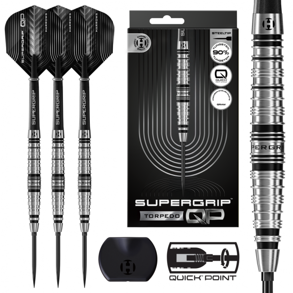 Harrows Supergrip Torpedo 90% Quick Point Steeldarts