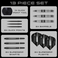 Harrows Supergrip Torpedo 90% Quick Point Steeldarts