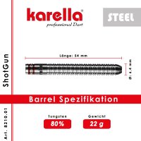 Karella ShotGun 80% Tungsten Steeldarts