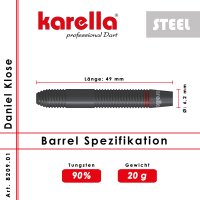 Karella Daniel Klose 90% Tungsten Steeldarts